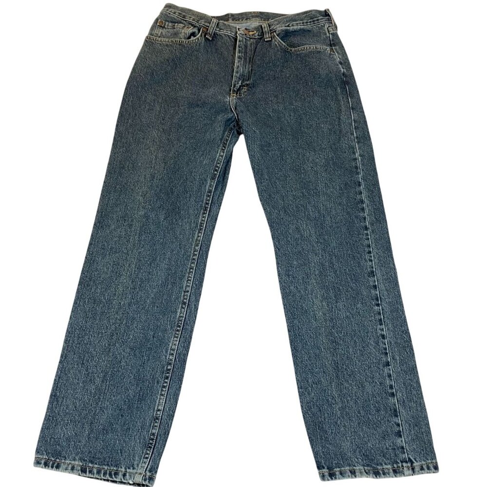 Wrangler Mens Jeans 33x30 Straight Leg Blue 100% Cotton Durable Casual Denim